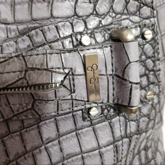 Jessica Simpson Purple Crocodile Embossed Hobo Bag - Picture 6 of 8